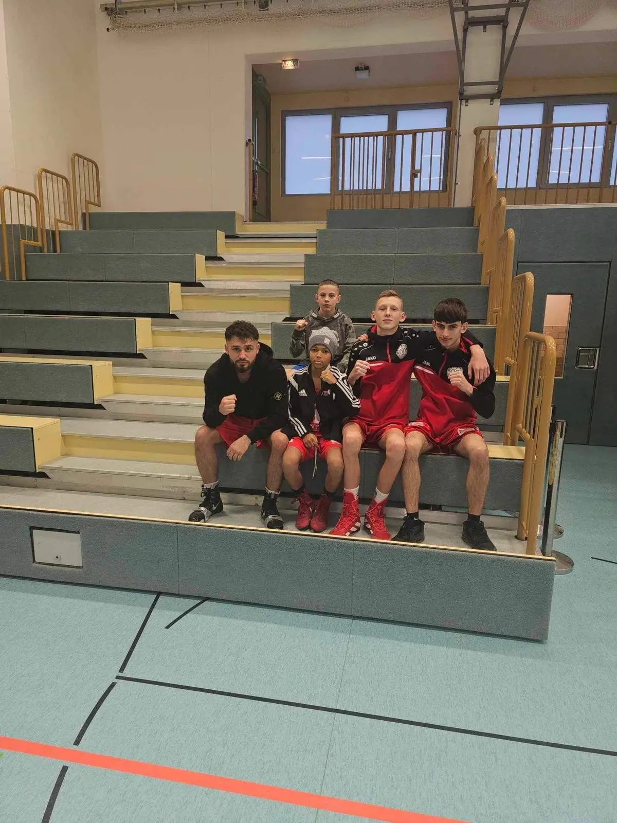 Von links Yachya Altay, Lenox Dwommoh, Kril Lotz, Ömer Öcal, Can Sali